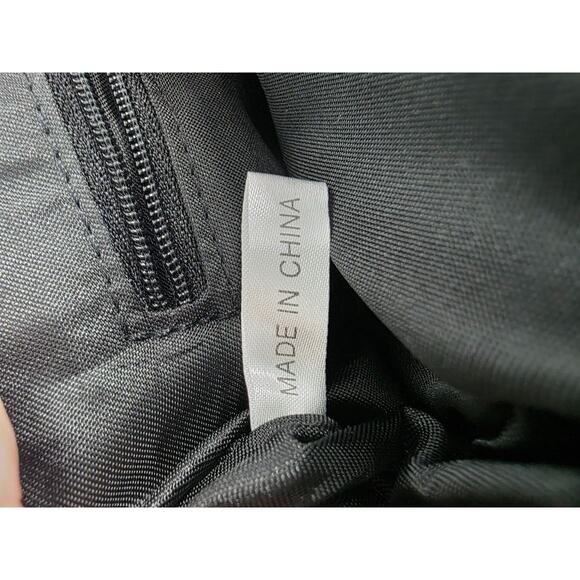 Fossil Y2K Black Leather & Chain Jacquard Fabric Mini Purse Kiss-Lock Closure - Picture 6 of 8